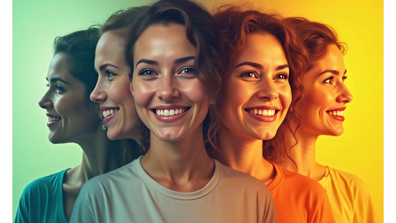 Un colaj de fotografii înainte și după, în care clienții Vigor Sempitern arată transformarea lor pozitivă. Se văd fețe zâmbitoare, persoane relaxate, active, comparativ cu imagini inițiale de oboseală sau stres. Culorile sunt luminoase și vibrante.