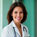 Portretul Dr. Ana Popescu, un medic nutriționist zâmbitor.